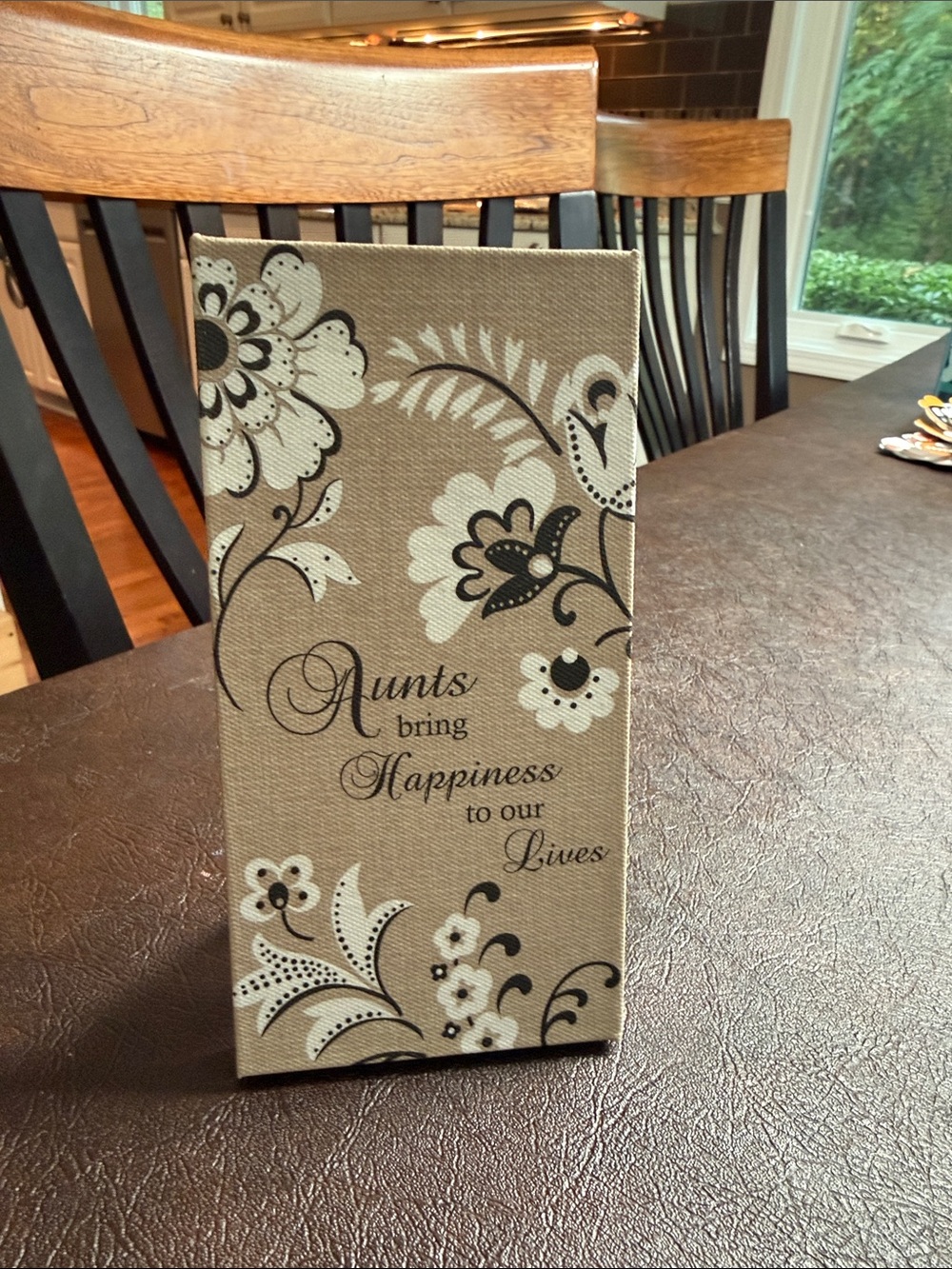 Canvas aunt plaque